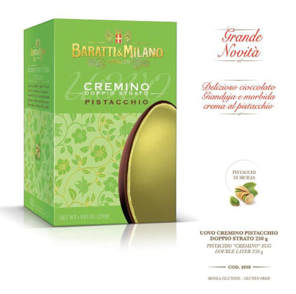 B&M - UOVO CREMINO PISTACCHIO DOPPIO STRATO GR.250