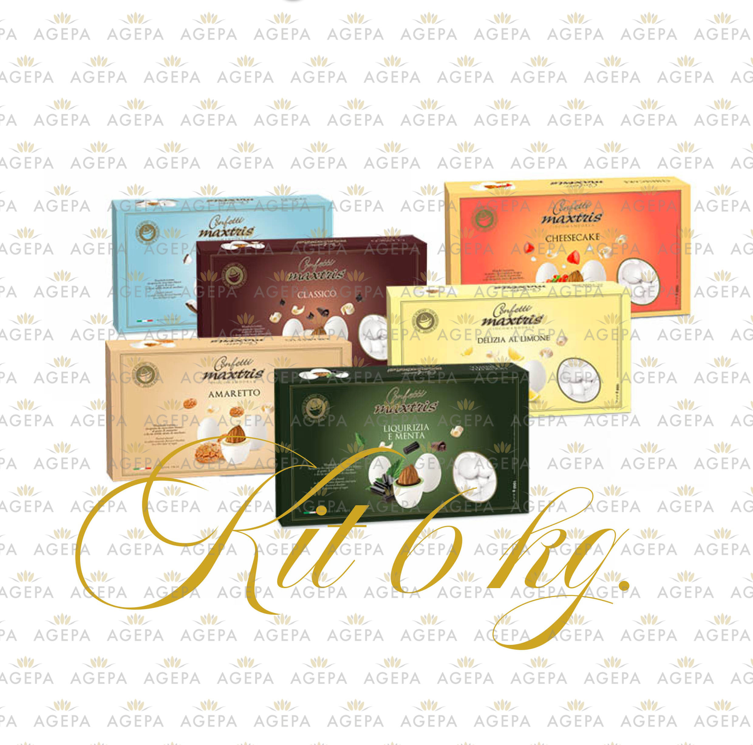 MAXTRIS - KIT RISPARMIO kg. 6 CONFETTI CIOCCOMANDORLA Gusti Assortiti Creme e Frutta