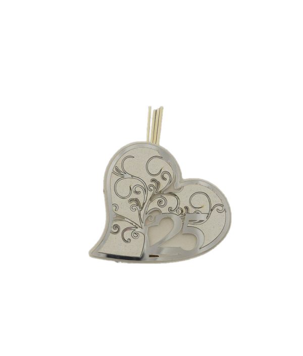 MELOGRANO - PROFUMATORE CUORE 25° PLEX ARGENTO