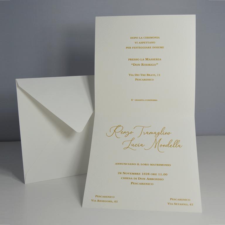 Partecipazione Matrimonio quadrata con stampa acquerello rosa - immagine 2