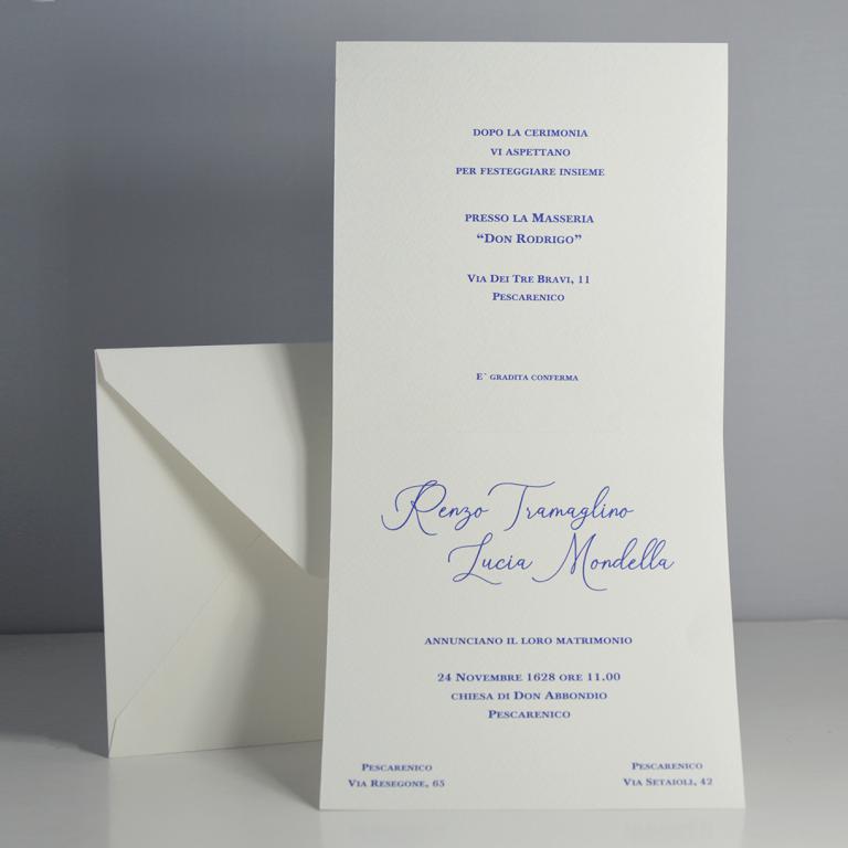 Partecipazione Matrimonio quadrata con stampa Maioliche - immagine 2