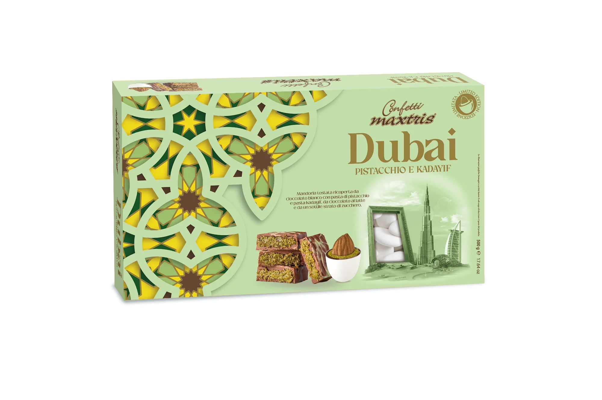 MAXTRIS - Confetti DUBAI Pistacchio e Kadayif bianco gr. 500